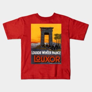 Vintage Travel Poster, Louxor Winter Palace Kids T-Shirt